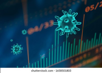 Graphs representing the stock market crash caused by the Coronavirus - Shutterstock ID 1658501803