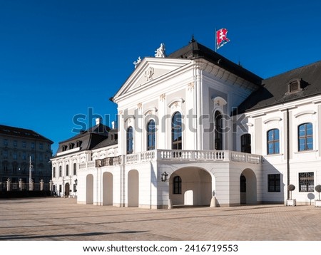 Grasalkovic Palace or Presidential Palace is a Rococo building on Hodžovo town square in Bratislava. Since 1996, the President of the Slovak Republic resides in it.