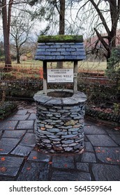 GRASMERE, ENGLAND, UK - DECEMBER 7, 2014 : Grasmere's Wishing Well, Run By The Ambleside Rotary Club