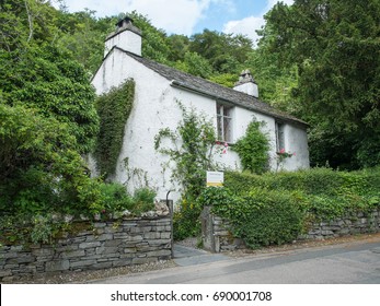 Grasmere, Lake District, UK - June 2017: Dove Cottage - Picturesque Home Of The Poet William Wordsworth.