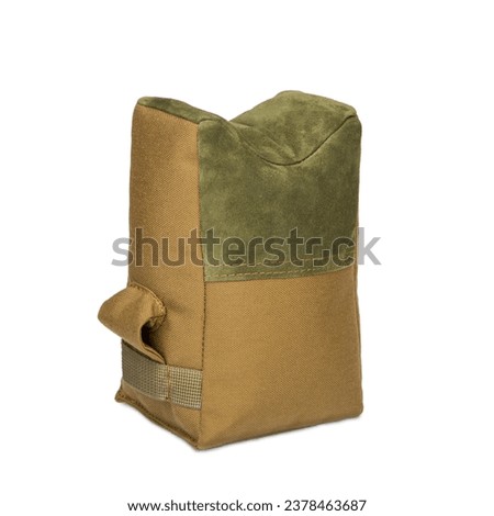 Grasping front support bag for firearm stability