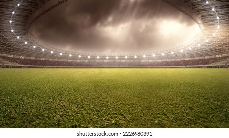 Grass inside the football stadium - Powered by Shutterstock