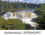 The Grass River Flowing Over Pisew Falls in Northern Manitoba