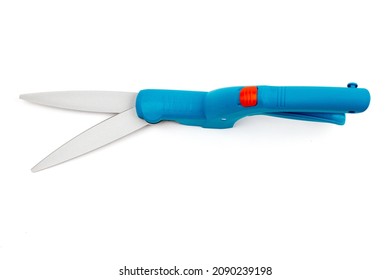 The Grass Shears On The White Background