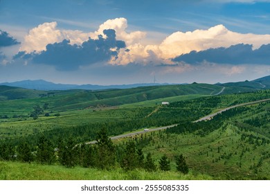 The Grass Skyline is located at the junction of Zhangbei County and Chongli County in Zhangjiakou City,which is an important road linking Chongli ski area. - Powered by Shutterstock