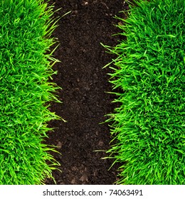 Grass And Soil Background