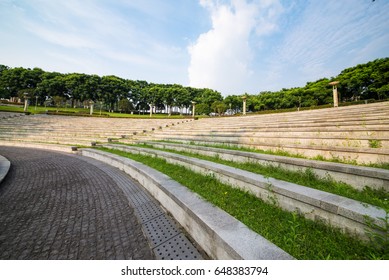 Grass and steps in the park