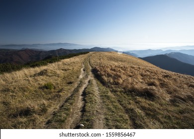 Grassy Ridge In Slovakia Mountain, Greater Fatra, Slovakia