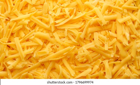 Grated Cheddar Cheese Top View