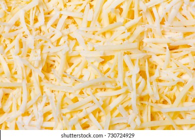 Grated Cheese Background. Close Up Top View.