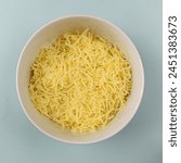 grated cheese, close-up, on a plate