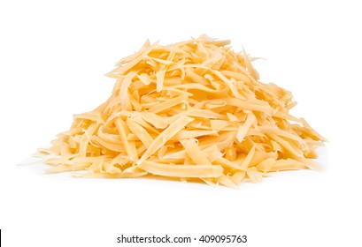 Grated Cheese Isolated On A White Background