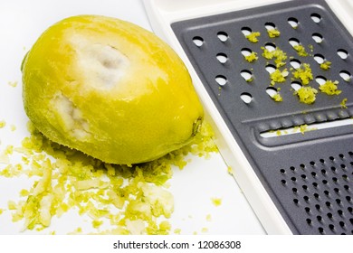 Grated Lemon Rind With Grater