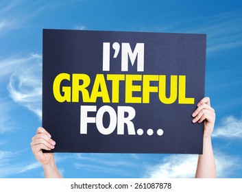 I'm Grateful For... Card With Sky Background