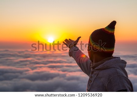 Grateful Sunset Beyond the Clouds
