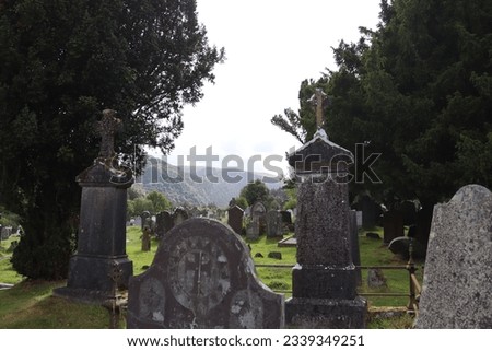 Grave Crosses Tombstone Gravestones Celtic Ancient Old Ireland Mossy Graves Gothic Decay Ruins Stone Cemetery Architecture