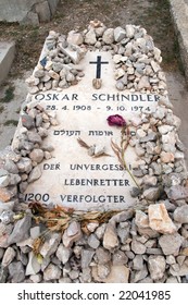 Grave Of Oskar Schindler,Righteous Among The Nations,Jerusalem Mount Zion Cemetery 24.10.2008