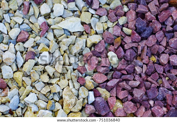 \
Gravel Background.Tricolors  granite gravel\
texture\
