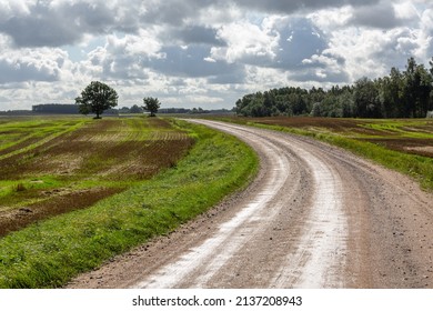 Gravel Country Roads In Summer