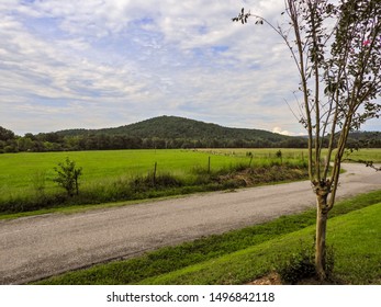 Gravel Driveway On The Side Of The Ouachita Mountains