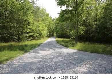Gravel Driveway In A Rural Area