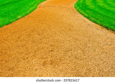 Gravel Path Between Green Lawn Stock Photo 337815617 | Shutterstock