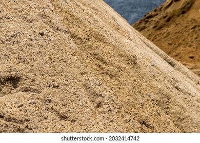 Gravel pile with Coarse Sand pile and Find Granular Sand pile and fill Sand pile. used to make concrete  , to create  path , to create  floor. texture ,  background and isolated.