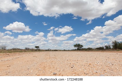 Gravel road in the Namib desert, Namibia