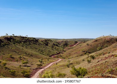 Gravel Road In A Valley - Outback Australia