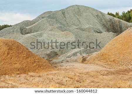 gravel and sand