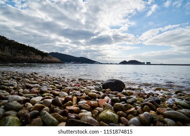 The Gravelly Shores Of Taean County, Korea.                               