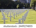 Graves of Americans at Filipinos at Manila American Cemetery on March 30, 2024