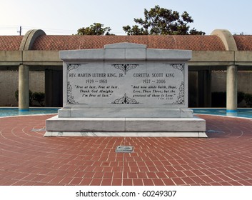 The Graves Of Martin Luther King, Jr. And Coretta Scott King At The Martin Luther King, Jr. National Historic Site In Atlanta, Georgia.