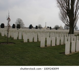 Graves At Tyne Cot Cemetery, Belgium