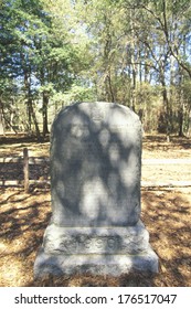 Gravestone Commemorating The Lost Colony At Roanoke, NC