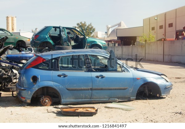  A\
graveyard of cars, broken cars sell on spare\
parts.