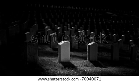 Graveyard in San Francisco,nation cemetery