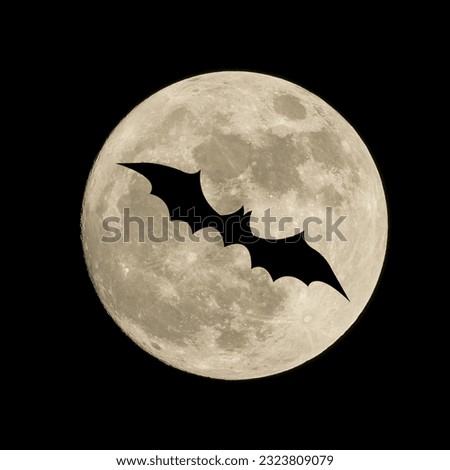 graveyard silhouette halloween Abstract Background. Zombie Rising Out Of A Graveyard cemetery In Spooky scary dark Night full moon bats on tree. Holiday event halloween banner background concept.