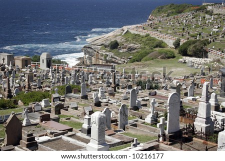 Graveyard at the water's edge
