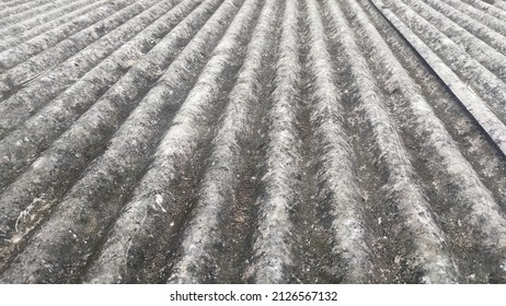 Gray Asbestos Texture, For The Roof Of A House Or Building