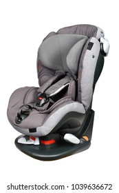 Gray Baby Car Seat With Isofix System