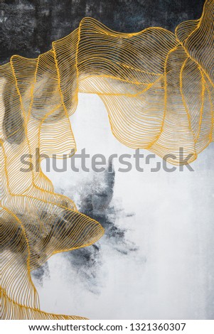 gray background with golden line