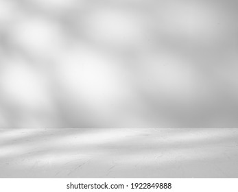 Gray Background For Product Presentation With Shadows Sunlight