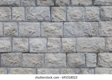 Gray Background Stone Brick Wall Texture Stock Photo 695318023