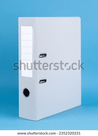 Gray Binder File Folder, close up. brand identity design set mockup: folder, business
