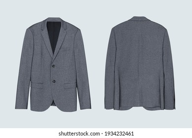 Gray Blazer Casual Men's Wear