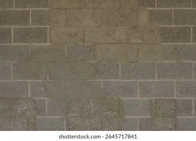 gray brick wall with streaks and green stone tint