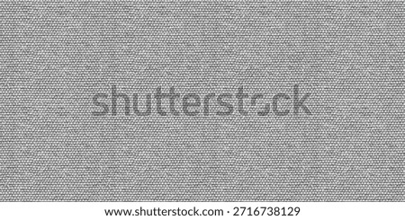Gray canvas swatch background texture. Seamless fabric material backdrop pattern.
