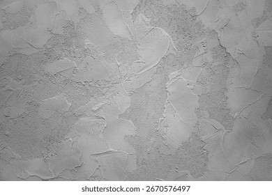Gray cement background with rough plaster texture, concrete wall surface for construction, architecture, renovation, interior design and industrial backdrop projects