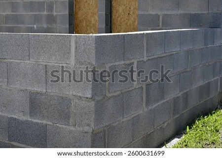 gray cinder block wall close-up